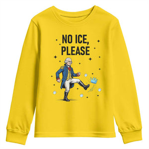 Funny George Washington Youth Sweatshirt No Ice Please TS12 Daisy Print Your Wear