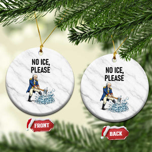 Funny George Washington Political Anti Ice Gift Ceramic Ornament TS12 1pc White Marble Print Your Wear
