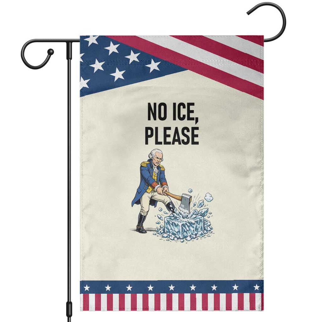 Funny George Washington Political Anti Ice Gift Garden Flag TS12 Modern Beige Blue Print Your Wear