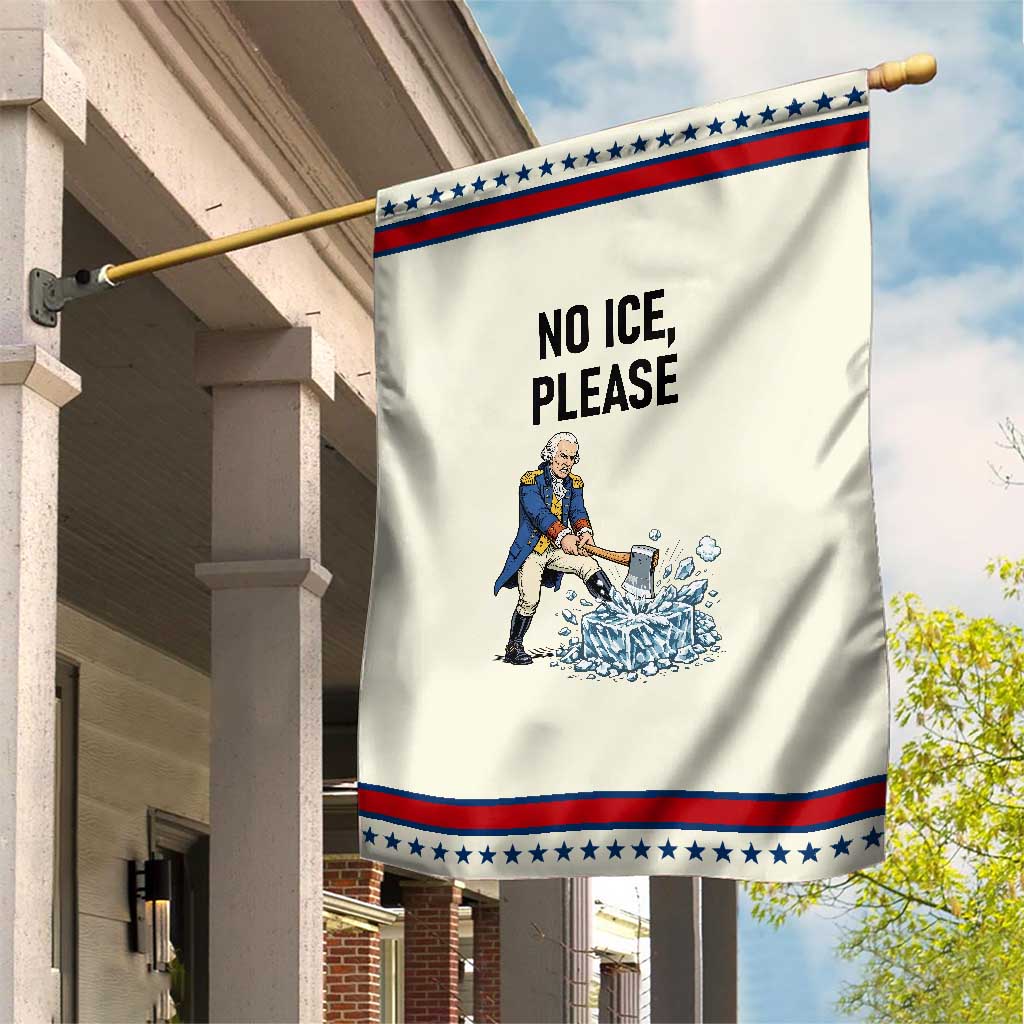 Funny George Washington Political Anti Ice Gift Garden Flag TS12 Modern Beige Red Print Your Wear