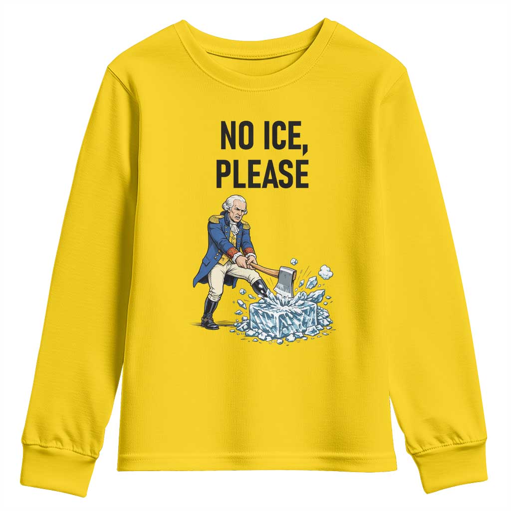 Funny George Washington Political Anti Ice Gift Youth Sweatshirt TS12 Daisy Print Your Wear