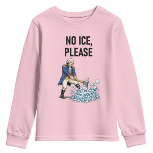 Funny George Washington Political Anti Ice Gift Youth Sweatshirt TS12 Light Pink Print Your Wear