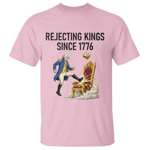 Funny George Washington Protest T Shirt Rejecting Kings Since 1776 TS12 Light Pink Print Your Wear