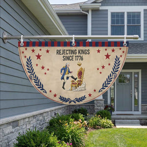 Funny George Washington Protest Patriotic Fan Flag Rejecting Kings Since 1776 TS12 2pcs pack Laurel Tan Print Your Wear