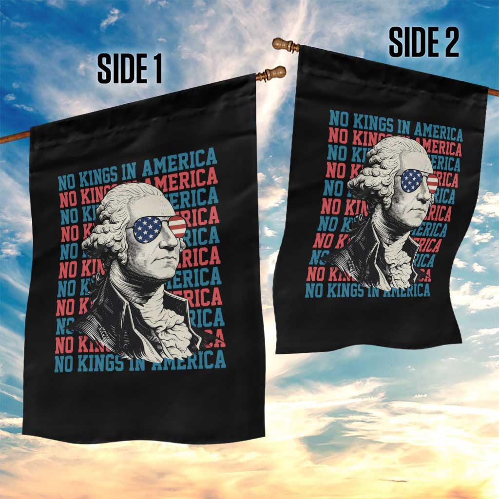 Funny George Washington Protest Garden Flag No Kings In America TS12 Print Your Wear