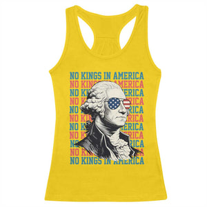 Funny George Washington Protest Racerback Tank Top No Kings In America TS12 Daisy Print Your Wear