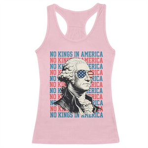 Funny George Washington Protest Racerback Tank Top No Kings In America TS12 Light Pink Print Your Wear