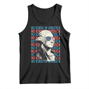 Funny George Washington Protest Tank Top No Kings In America TS12 Black Print Your Wear