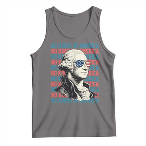 Funny George Washington Protest Tank Top No Kings In America TS12 Deep Heather Print Your Wear