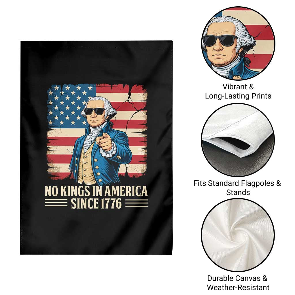 Patriotic George Washington Garden Flag No Kings In America TS12 Print Your Wear