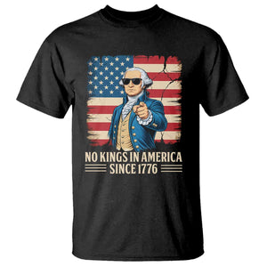 Patriotic George Washington T Shirt No Kings In America TS12 Black Print Your Wear