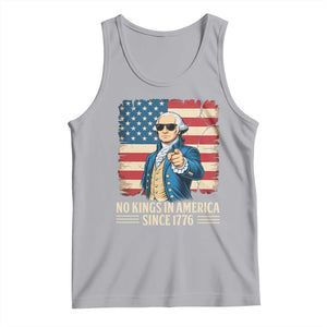 Patriotic George Washington Tank Top No Kings In America TS12 Athletic Heather Print Your Wear