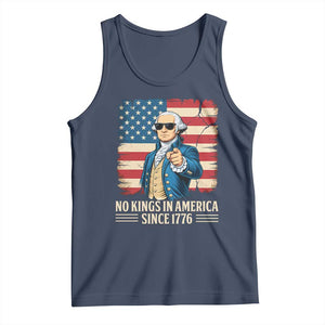 Patriotic George Washington Tank Top No Kings In America TS12 Navy Print Your Wear
