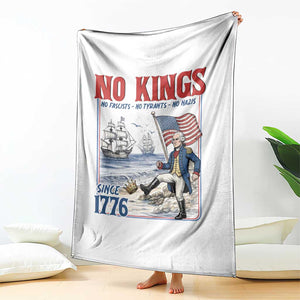 No Kings Since 1776 George Washington Throw Blanket Political Humor Gift TS12 Print Your Wear