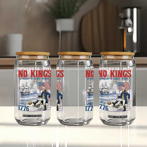 No Kings Since 1776 George Washington Glass Can Political Humor Gift TS12 Print Your Wear