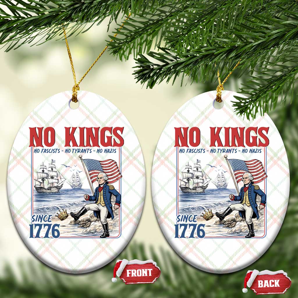 No Kings Since 1776 George Washington Ceramic Ornament Political Humor Gift TS12 Print Your Wear