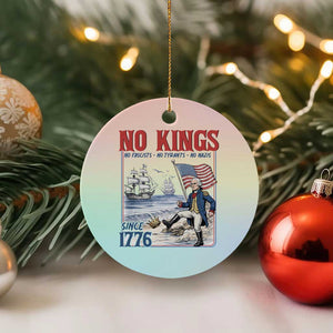 No Kings Since 1776 George Washington Ceramic Ornament Political Humor Gift TS12 1pc Pastel Print Your Wear