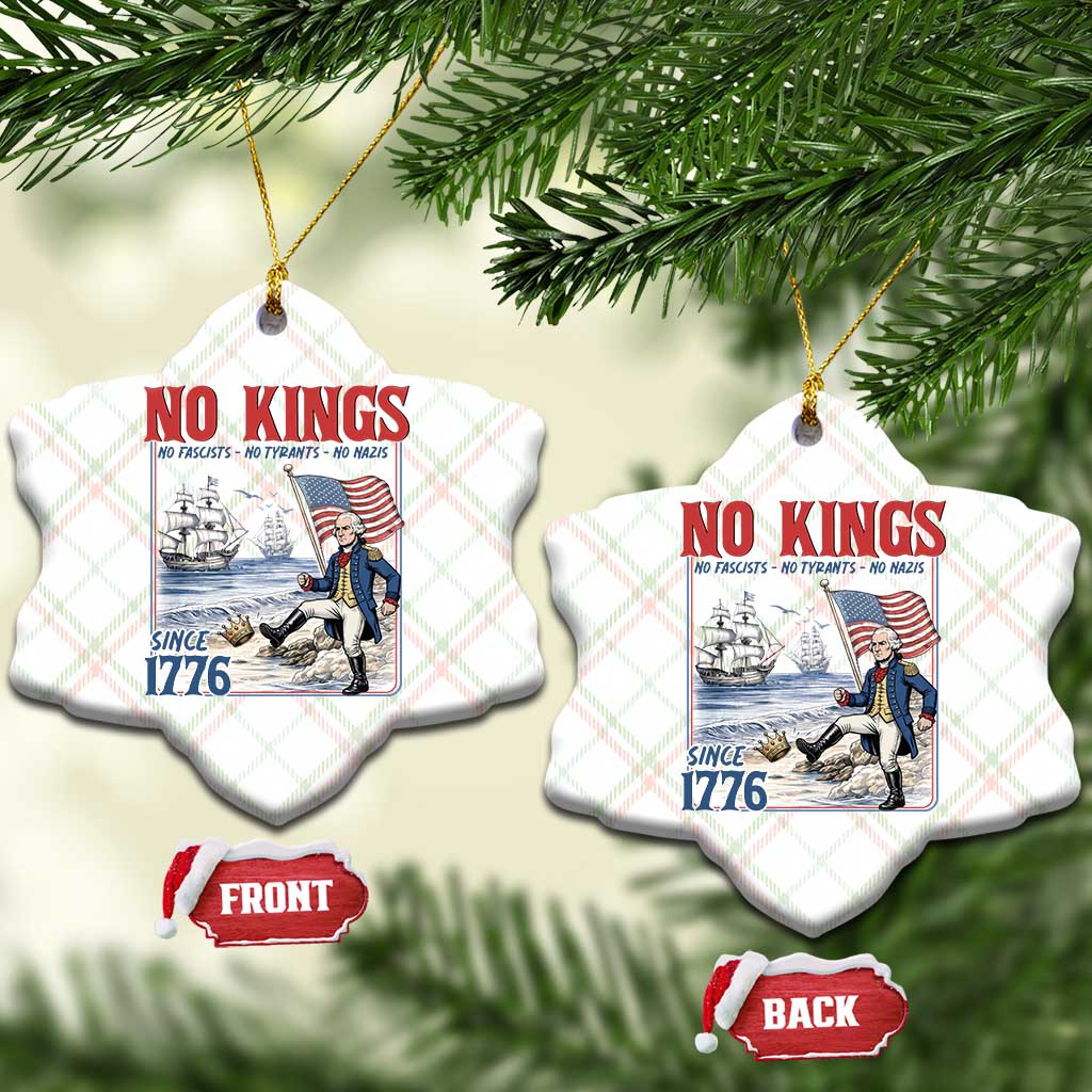 No Kings Since 1776 George Washington Ceramic Ornament Political Humor Gift TS12 Print Your Wear
