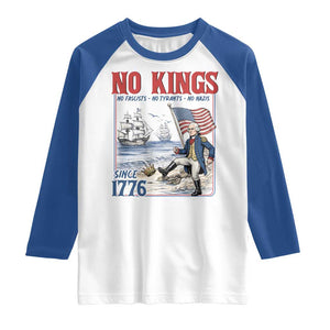 No Kings Since 1776 George Washington Raglan Shirt Political Humor Gift TS12 White Royal Print Your Wear
