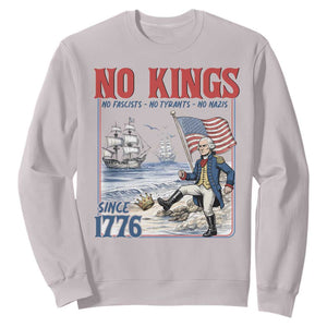 No Kings Since 1776 George Washington Sweatshirt Political Humor Gift TS12 Ice Gray Print Your Wear