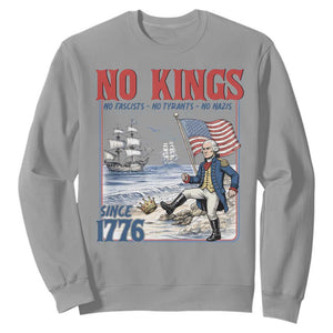 No Kings Since 1776 George Washington Sweatshirt Political Humor Gift TS12 Sport Gray Print Your Wear