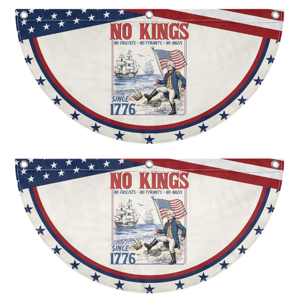 No Kings Since 1776 George Washington Patriotic Fan Flag Political Humor Gift TS12 2pcs pack Classic Beige Print Your Wear