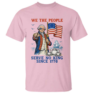 We The People Serve No Kings T Shirt Funny George Washington Protest TS12 Light Pink Print Your Wear