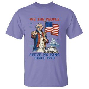 We The People Serve No Kings T Shirt Funny George Washington Protest TS12 Violet Print Your Wear
