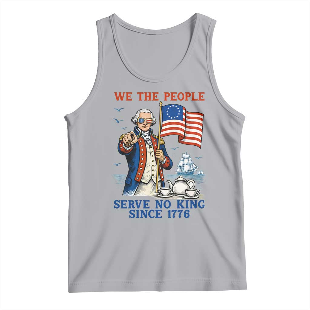 We The People Serve No Kings Tank Top Funny George Washington Protest TS12 Athletic Heather Print Your Wear