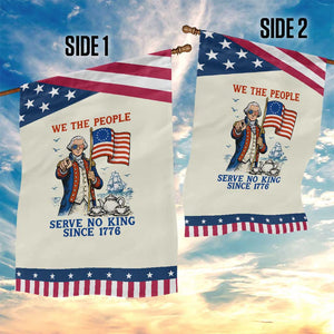 We The People Serve No Kings Garden Flag Funny George Washington Protest TS12 Print Your Wear