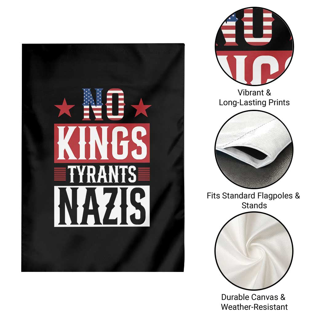 American Democracy Garden Flag No Kings No Tyrants No Nazis TS12 Print Your Wear