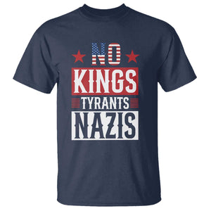 American Democracy T Shirt No Kings No Tyrants No Nazis TS12 Navy Print Your Wear
