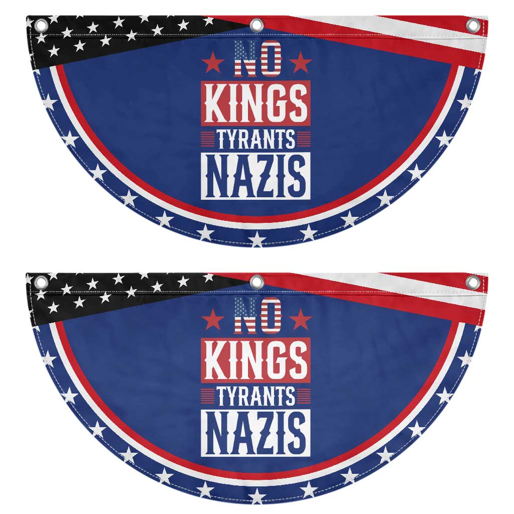 American Democracy Patriotic Fan Flag No Kings No Tyrants No Nazis TS12 2pcs pack Classic Navy Print Your Wear