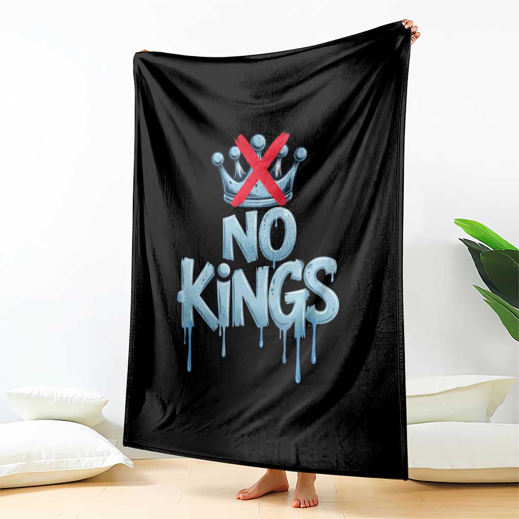 No Kings Abolish ICE Throw Blanket Anti Authoritarian Protest TS12 Print Your Wear