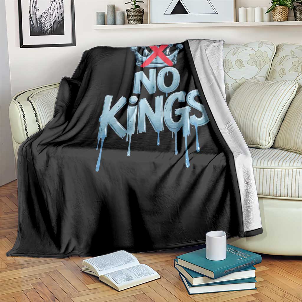 No Kings Abolish ICE Throw Blanket Anti Authoritarian Protest TS12 Print Your Wear