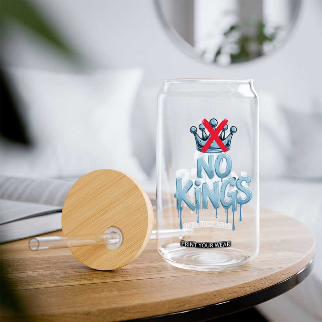 No Kings Abolish ICE Glass Can Anti Authoritarian Protest TS12 Print Your Wear