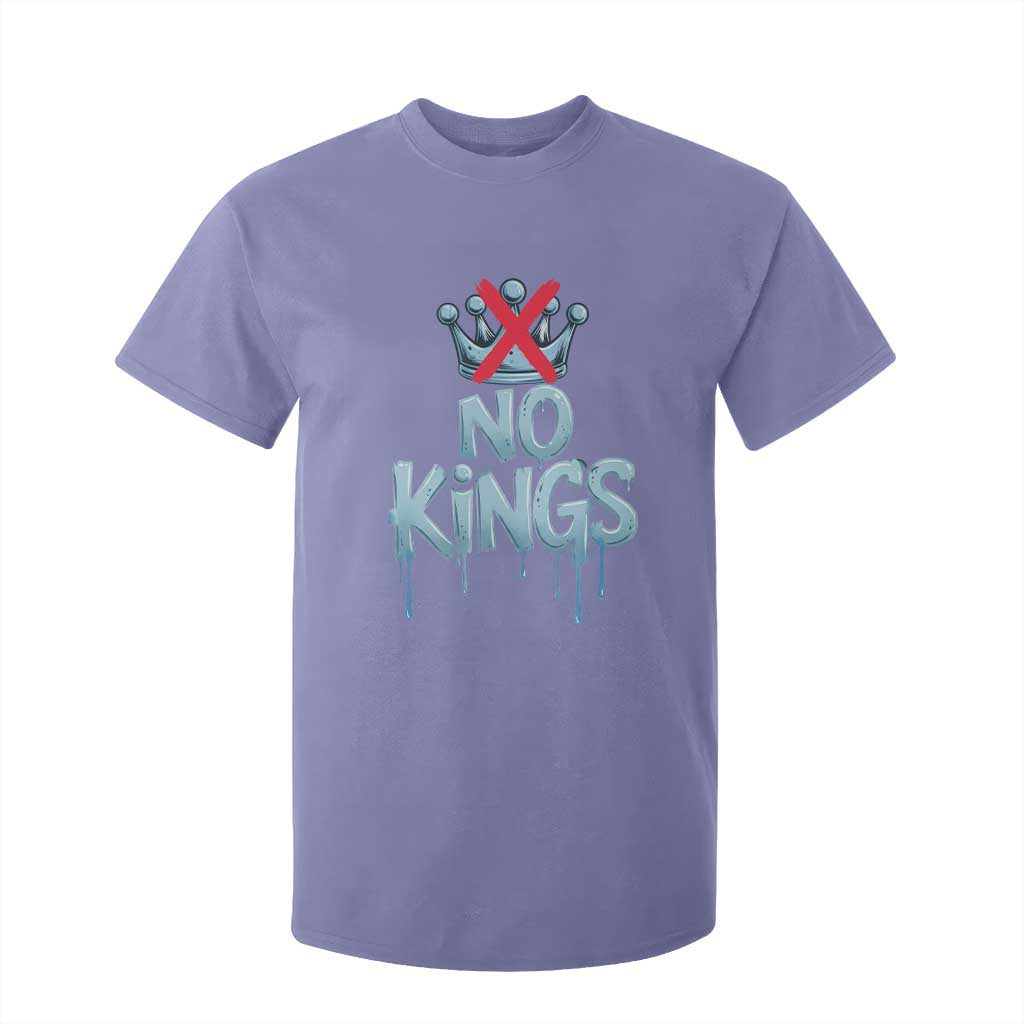 No Kings Abolish ICE T Shirt For Kid Anti Authoritarian Protest TS12 Violet Print Your Wear