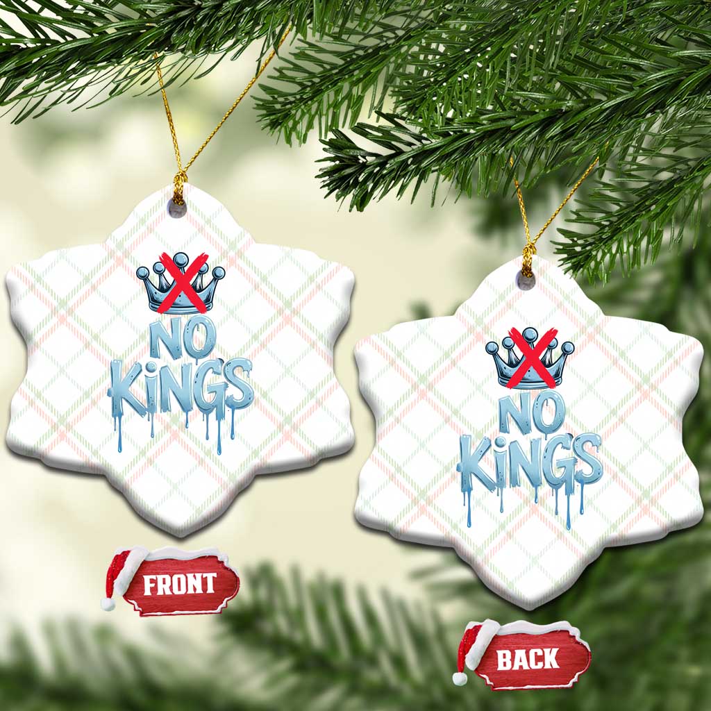 No Kings Abolish ICE Ceramic Ornament Anti Authoritarian Protest TS12 Print Your Wear