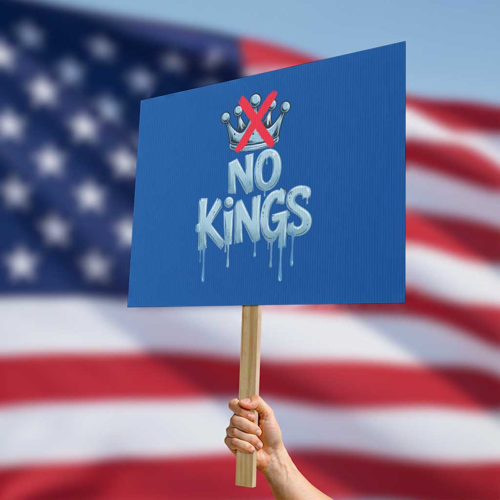 No Kings Abolish ICE Protest Sign Anti Authoritarian Protest TS12 Horizontal 18