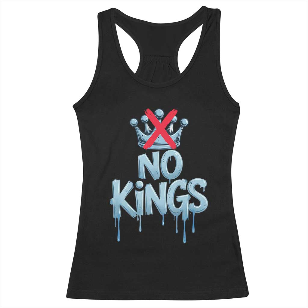 No Kings Abolish ICE Racerback Tank Top Anti Authoritarian Protest TS12 Black Print Your Wear