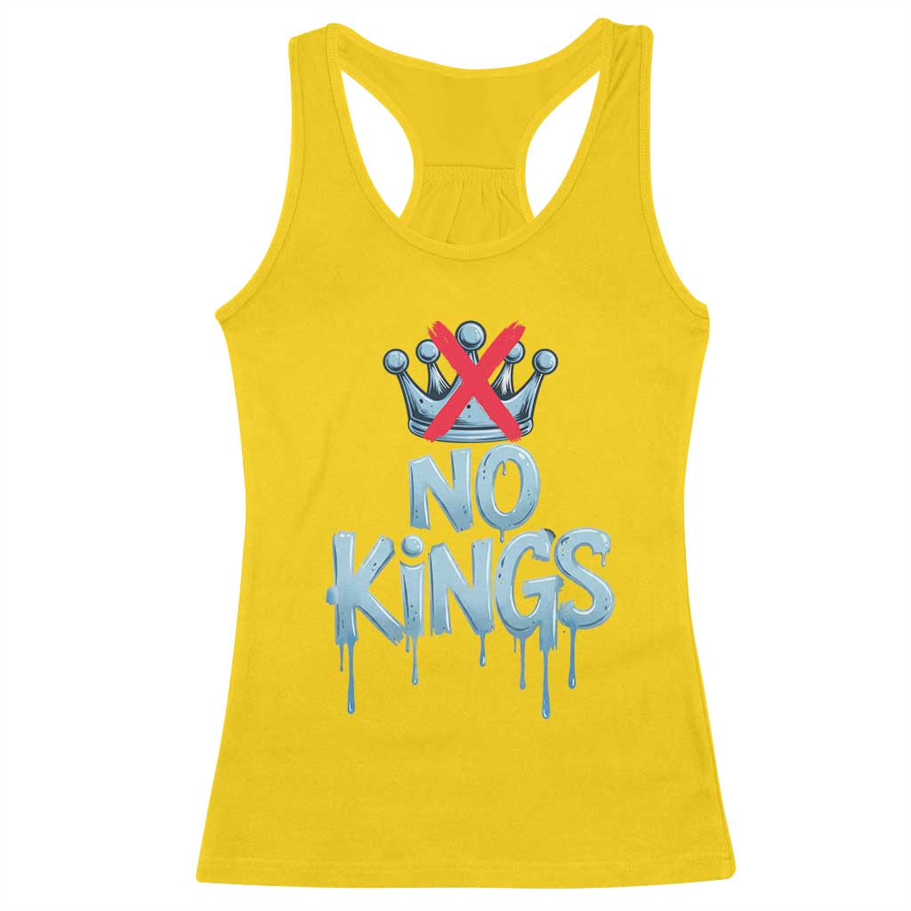 No Kings Abolish ICE Racerback Tank Top Anti Authoritarian Protest TS12 Daisy Print Your Wear