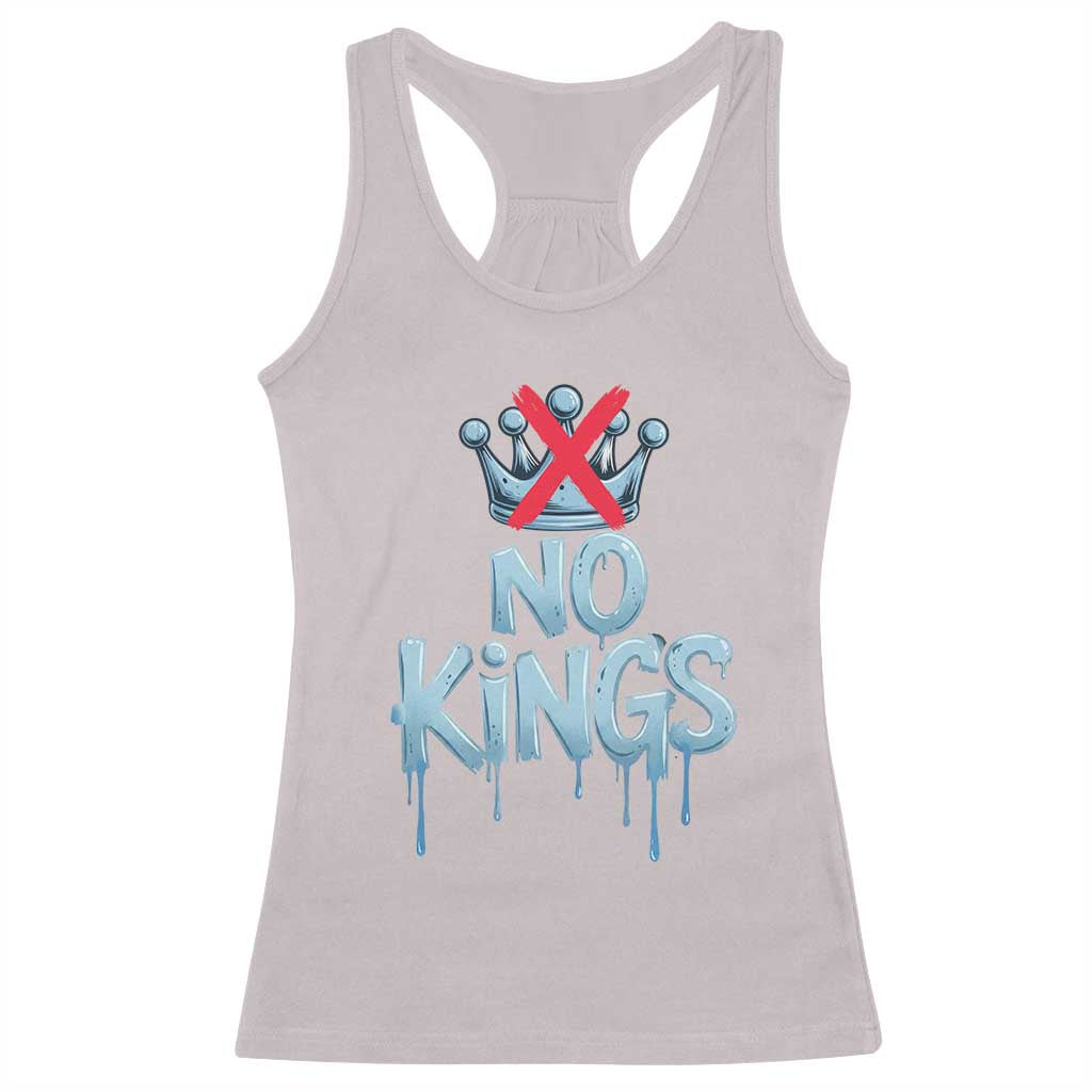 No Kings Abolish ICE Racerback Tank Top Anti Authoritarian Protest TS12 Ice Gray Print Your Wear