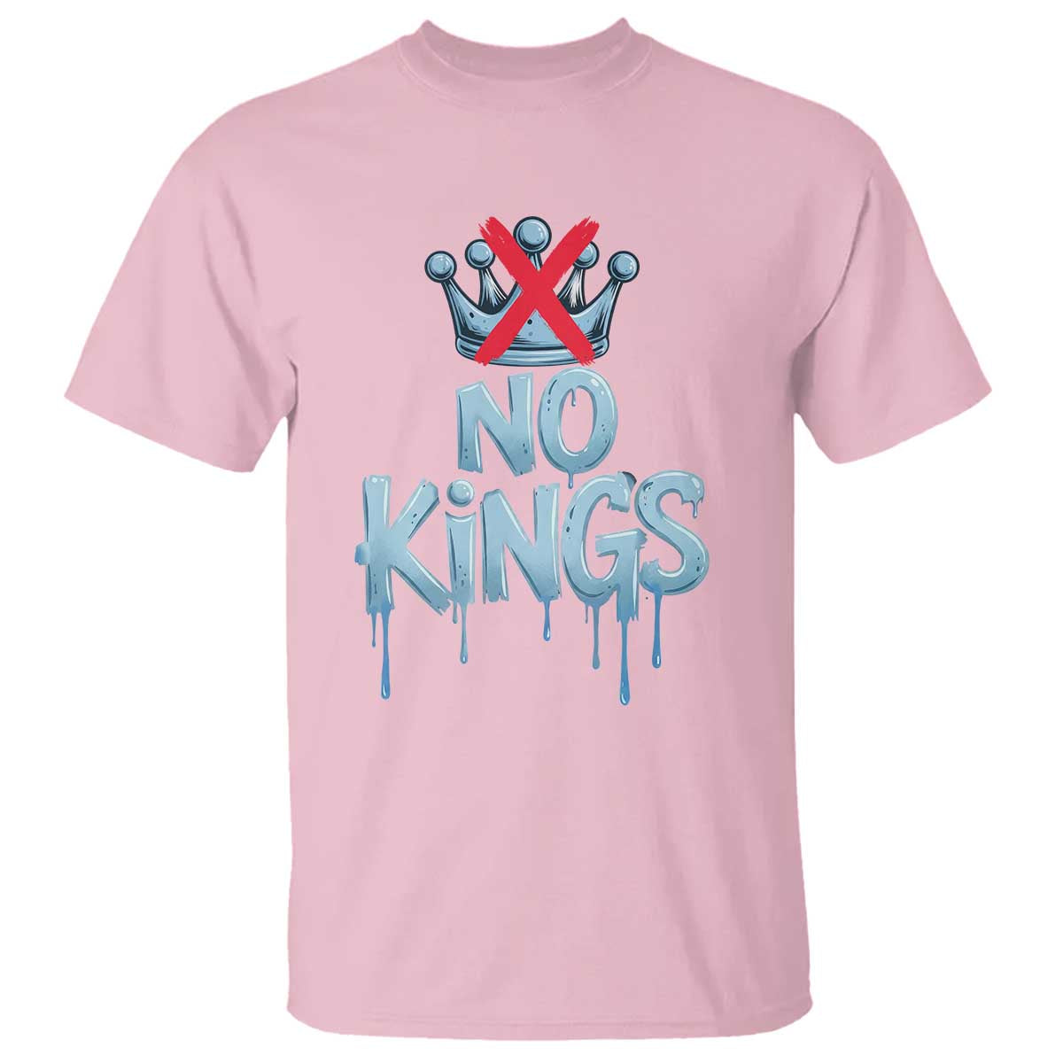 No Kings Abolish ICE T Shirt Anti Authoritarian Protest TS12 Light Pink Print Your Wear