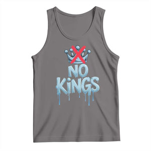 No Kings Abolish ICE Tank Top Anti Authoritarian Protest TS12 Deep Heather Print Your Wear
