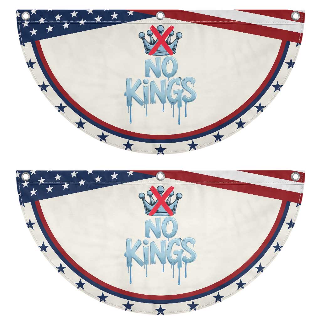 No Kings Abolish ICE Patriotic Fan Flag Anti Authoritarian Protest TS12 2pcs pack Classic Beige Print Your Wear