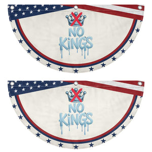 No Kings Abolish ICE Patriotic Fan Flag Anti Authoritarian Protest TS12 2pcs pack Classic Beige Print Your Wear