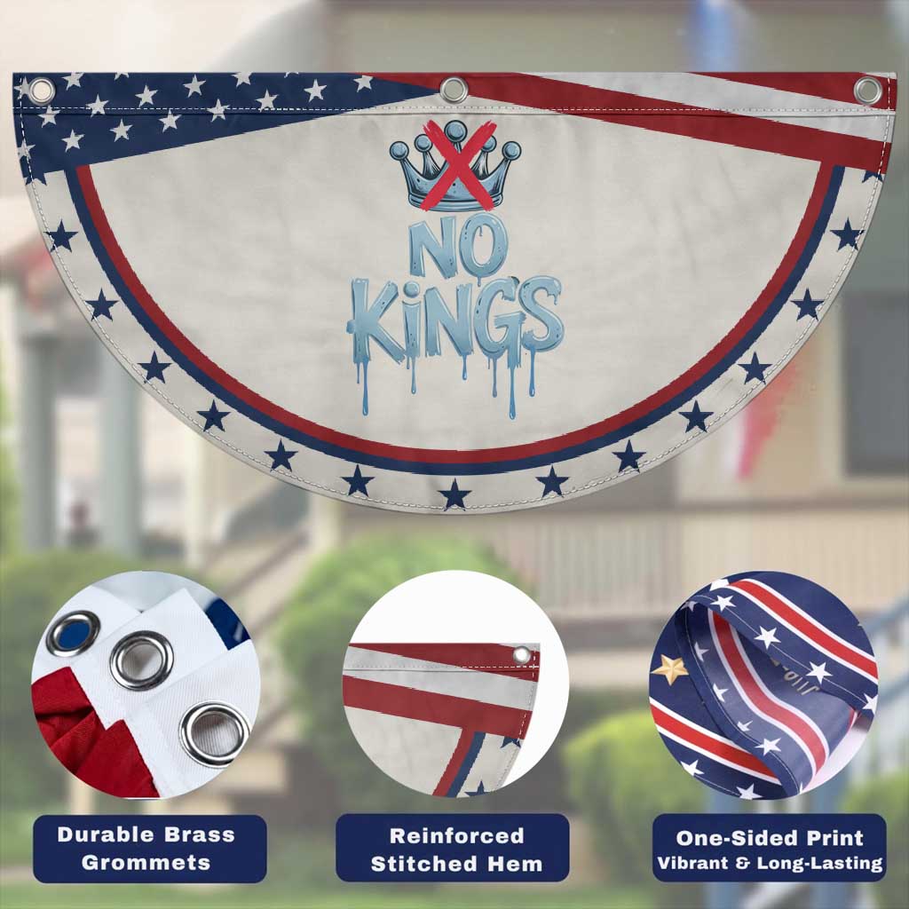 No Kings Abolish ICE Patriotic Fan Flag Anti Authoritarian Protest TS12 Print Your Wear