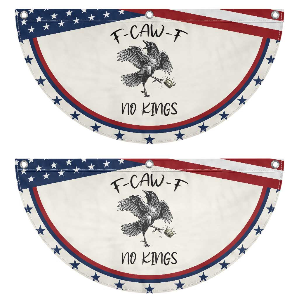 Funny Raven Kicking Crown No Kings Patriotic Fan Flag F Caw F TS12 2pcs pack Classic Beige Print Your Wear
