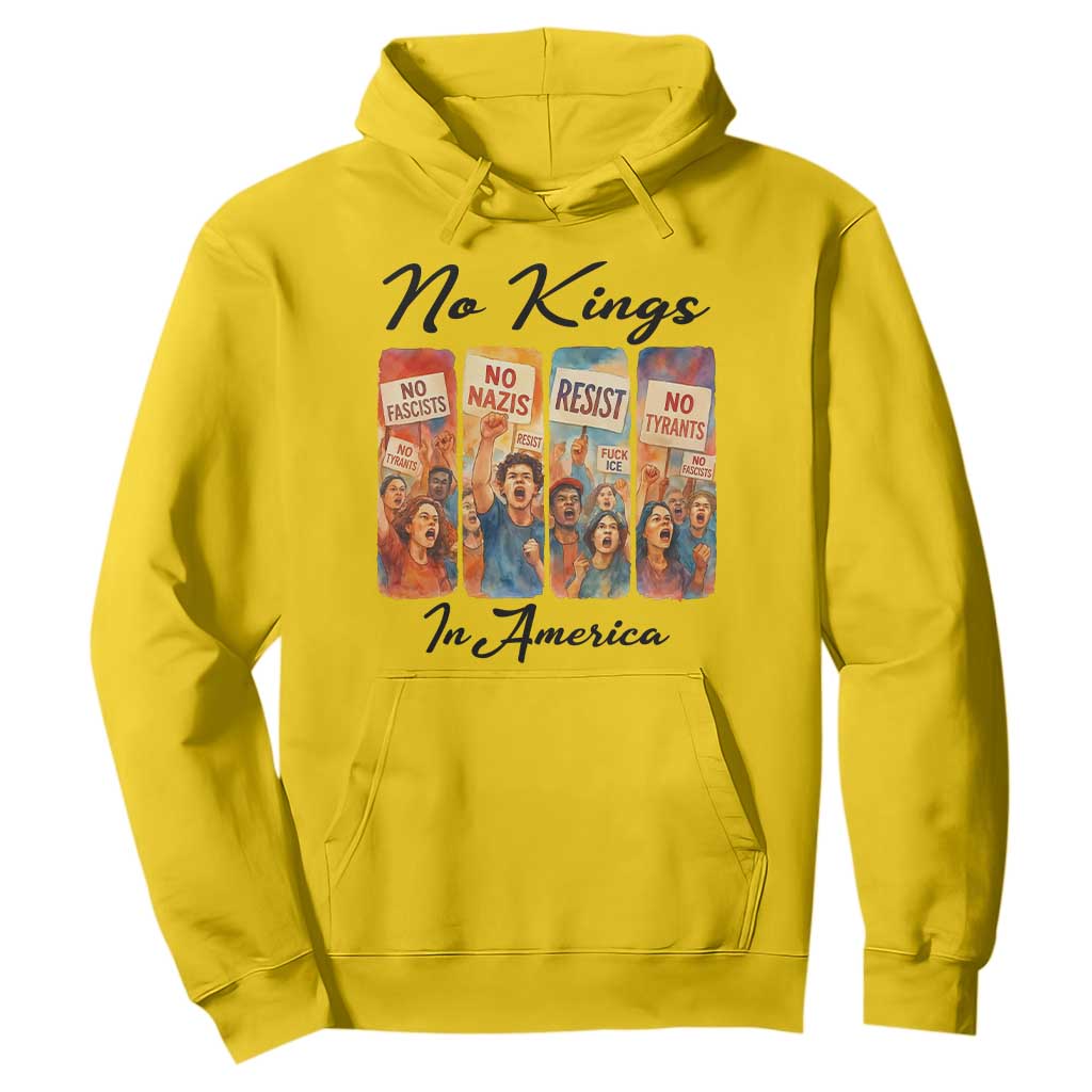 No Kings In America Hoodie American Anti Authoritarian Protest TS12 Daisy Print Your Wear
