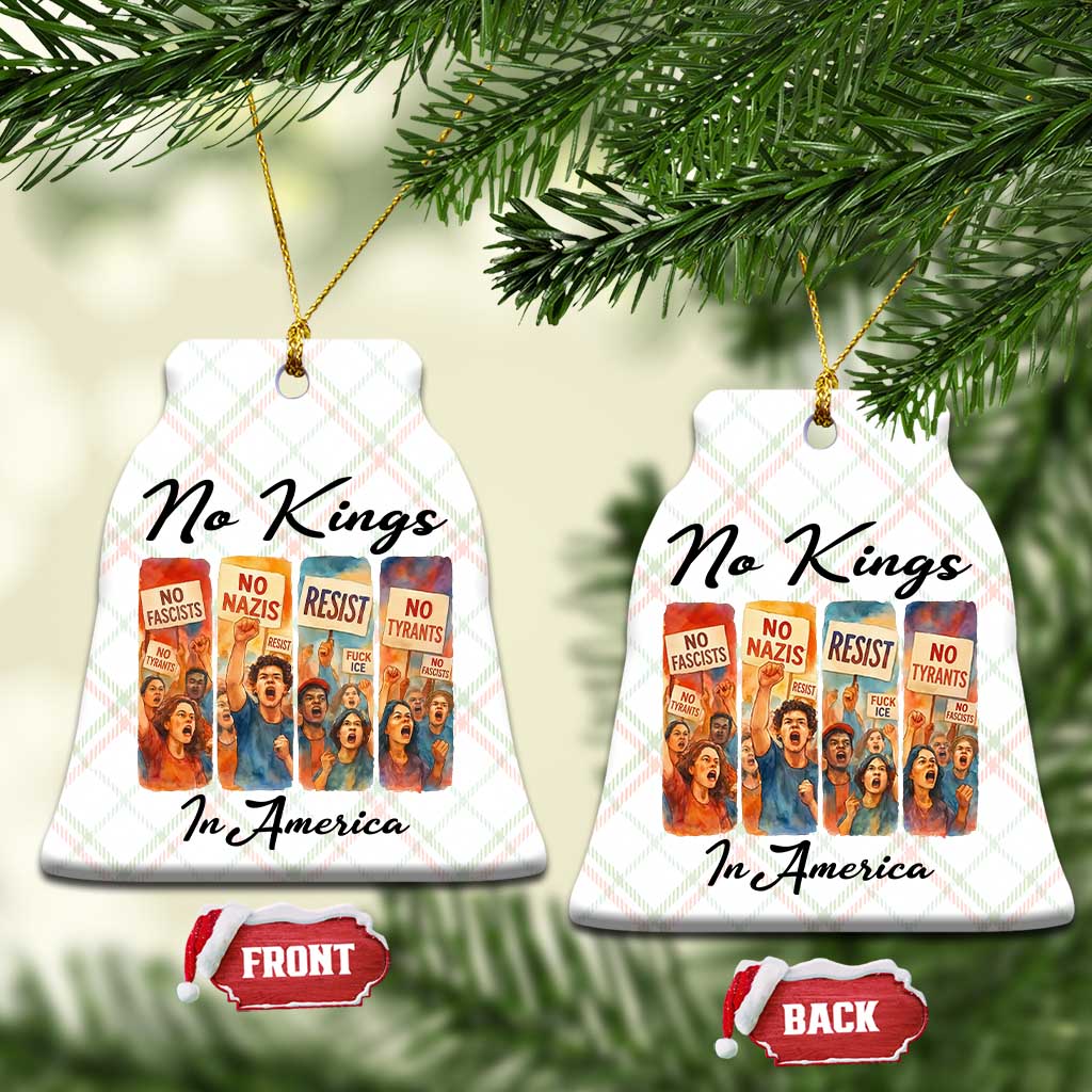 No Kings In America Ceramic Ornament American Anti Authoritarian Protest TS12 Print Your Wear